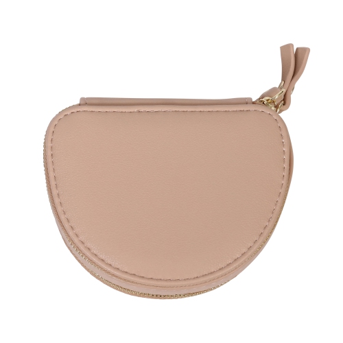 Mele and Co Duo Mini Vegan Leather Travel Jewelry Case Buff