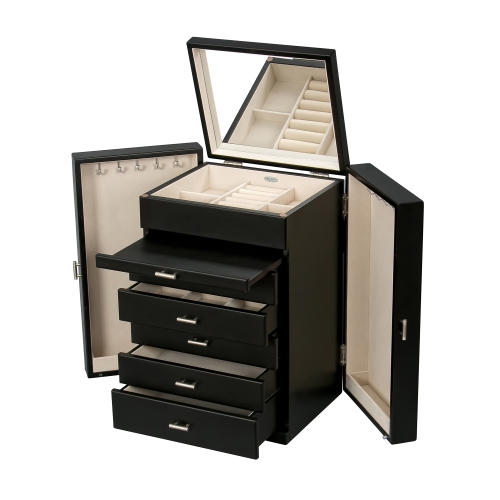 Gunther Mele et Co – Grand coffret à bijoux en bois Geneva au fini Java