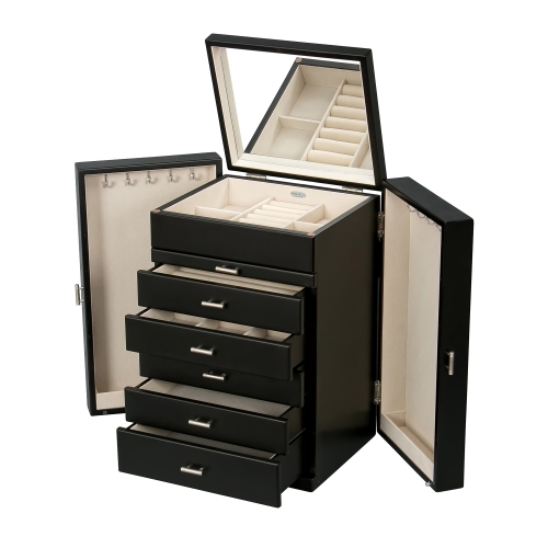 Gunther Mele et Co – Grand coffret à bijoux en bois Geneva au fini Java