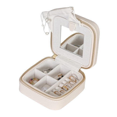 Mele and Co Stow and Go Vegan Leather Travel Jewelry Case