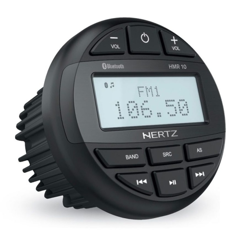 Hertz HMR-10 Marine Digital Media Receiver Gauge style Receiver AM/FM/WB/USB Bluetooth 50 W x 4
