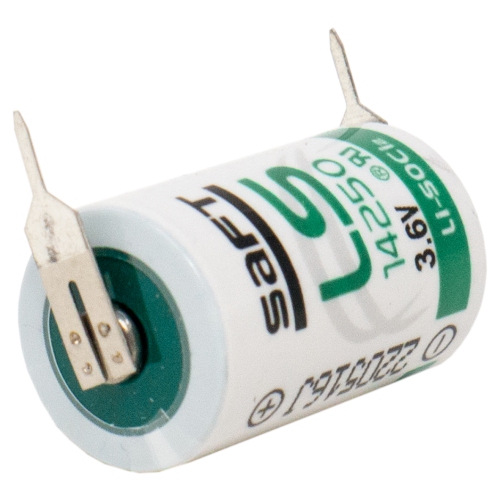 Saft LS14250 3.6V Lithium Battery w/ Solder pins