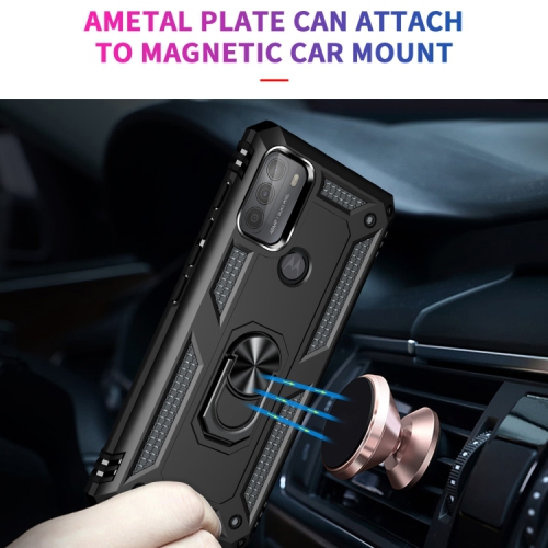 XCRS Dual-Layer Slim Design Armor Protection Cover, Built-in Magnetic Ring with Kickstand Case for Motorola Moto G Play 6.5 inch