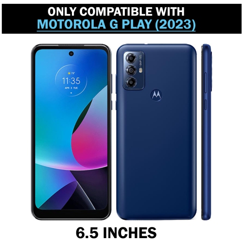 XCRS Dual-Layer Slim Design Armor Protection Cover, Built-in Magnetic Ring with Kickstand Case for Motorola Moto G Play 6.5 inch