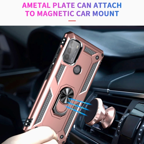 XCRS Dual-Layer Slim Design Armor Protection Cover, Built-in Magnetic Ring with Kickstand Case for Motorola Moto G Play 6.5 inch