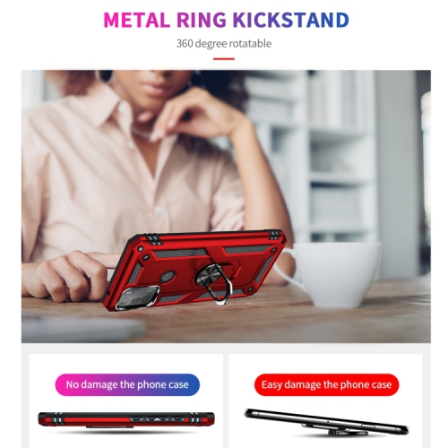 XCRS Dual-Layer Slim Design Armor Protection Cover, Built-in Magnetic Ring with Kickstand case for Motorola Moto G Play 6.5 inch