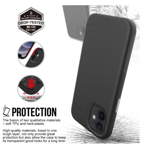 【CSmart】 Slim Fitted Hybrid Hard PC Shell Shockproof Scratch Resistant Case Cover for Samsung Galaxy A14 5G, Navy