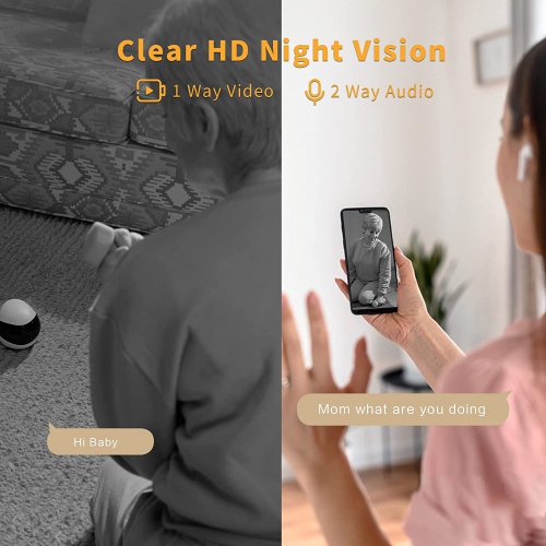 Enabot EBO SE Movable Indoor Wi-Fi Pet & Home Security Camera - 1080p, Night Vision, Two-Way Talk by ENABOT - Open Box condition - Image 3
