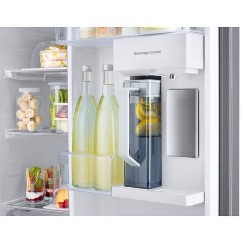 Samsung Bespoke 36" 22.6 Cu. Ft. Side-By-Side Refrigerator w/ Water Dispenser - White