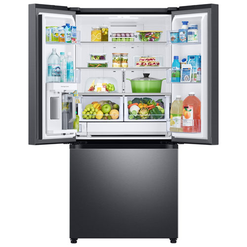 Samsung 33" 24.5 Cu. Ft. French Door Refrigerator w/ Water Dispenser (RF25C5551SG/AA) -Black Stainless Steel
