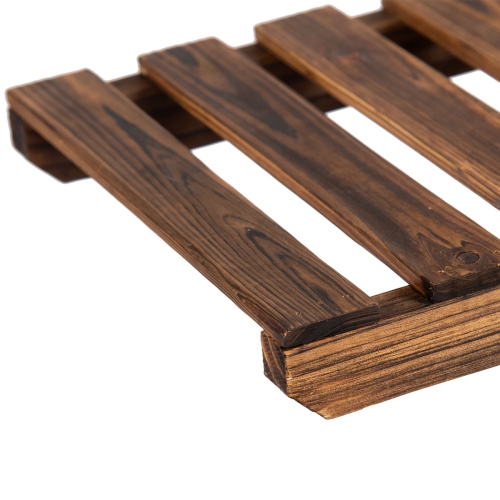 Topbuy 6 Tier Wooden Plant Flower Display Shelf Flower Pot Rack