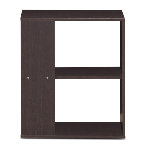 TopBuy – Table de chevet moderne à 2 niveaux avec table de bout et tablettes de rangement ouvertes