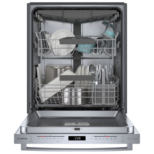 Bosch 800 Series 24" 42dB Built-In Dishwasher with Stainless Steel Tub & Third Rack - Stainless Steel