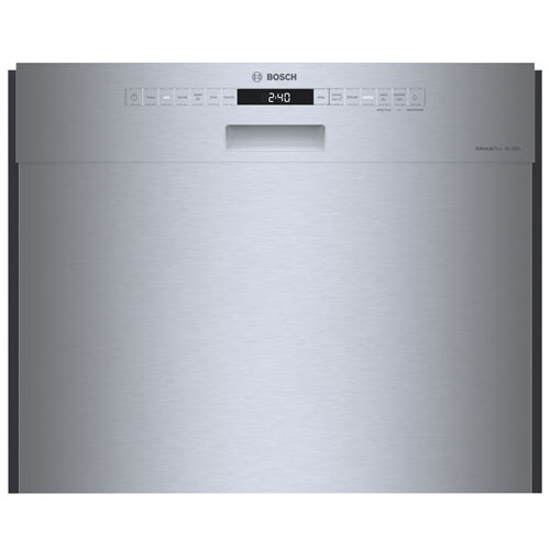 Bosch 24" 46dB Built-In Dishwasher with Stainless Steel Tub & Third Rack (SHE53B75UC) - Stainless Steel