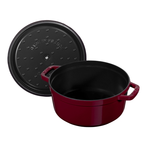 STAUB La Cocotte 3.7 L Cast Iron Round Cocotte, Bordeaux