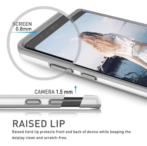 Gamemi – Étui pour Galaxy Note 9 avec 2 protecteurs d’écran souples, étui pour Galaxy Note 9, étui en TPUR souple antidérapant robuste en une pièce