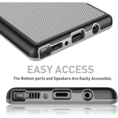 Gamemi – Étui pour Galaxy Note 9 avec 2 protecteurs d’écran souples, étui pour Galaxy Note 9, étui en TPUR souple antidérapant robuste en une pièce