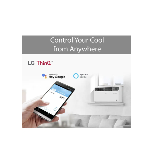 LG 12 000 BTU BTU Dual Onverter Smart Window Air Climatiner refroidit 550 m². Ft. avec éloigné, Wi-Fi activé