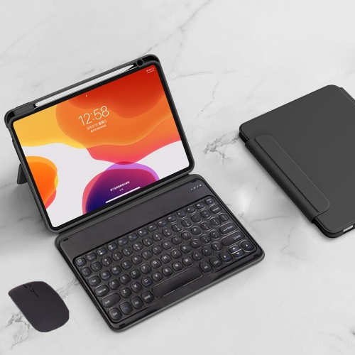 SUPERSHIELD Color Backlight Wireless Keyboard Case with 360° Rotatable Protective Cover, Pencil Holder & Folio Stand for iPad 10.2" 7th/8th/9th