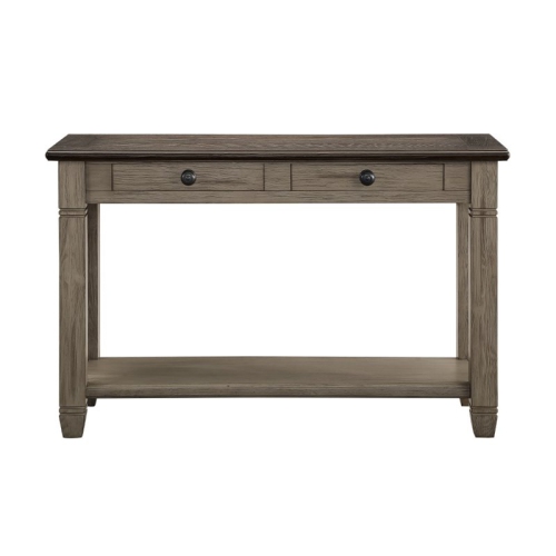 Lexicon Granby Wood 2 Drawer Console Table in Antique Gray