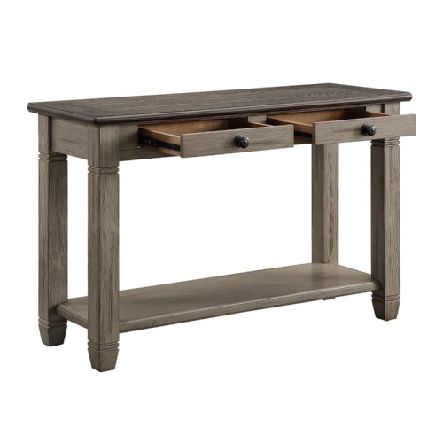 Lexicon Granby Wood 2 Drawer Console Table in Antique Gray