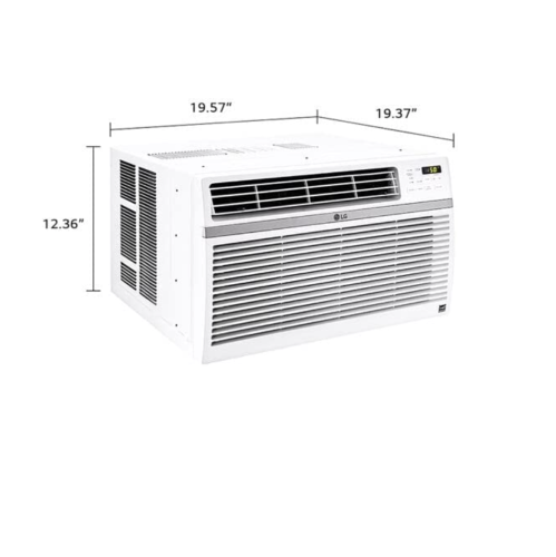 Climatiseur de fenêtre LG 8 000 BTU, refroidit 350 pieds carrés., silencieux, avec télécommande, 3 vitesses de refroidissement et de ventilation,115
