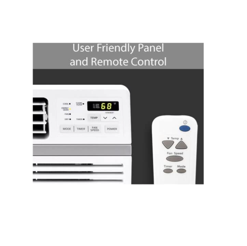 Climatiseur de fenêtre LG 8 000 BTU, refroidit 350 pieds carrés., silencieux, avec télécommande, 3 vitesses de refroidissement et de ventilation,115