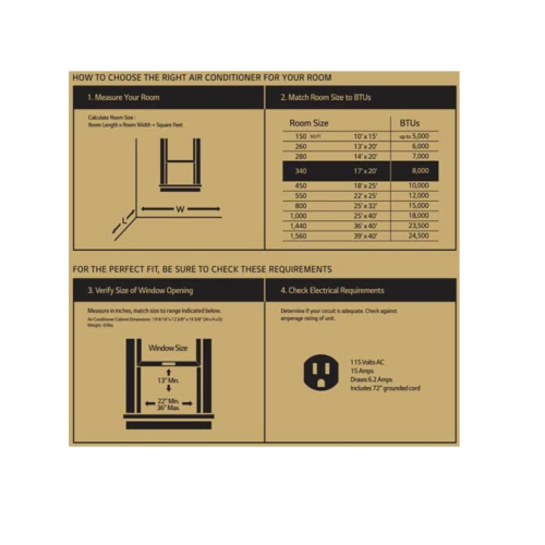 Climatiseur de fenêtre LG 8 000 BTU, refroidit 350 pieds carrés., silencieux, avec télécommande, 3 vitesses de refroidissement et de ventilation,115