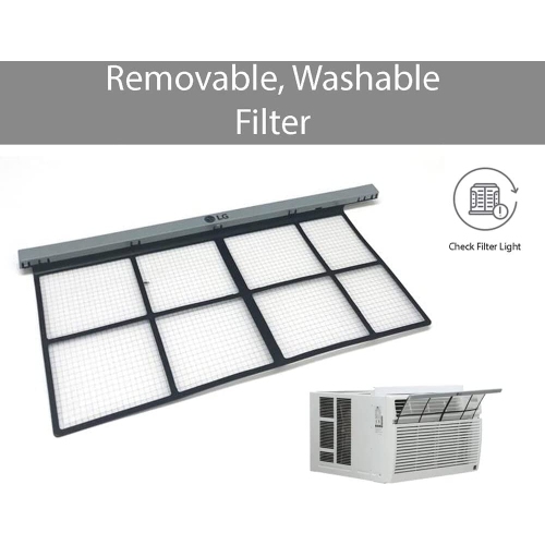 Climatiseur de fenêtre LG 12 000 BTU, refroidit 550 pieds carrés., fonctionnement silencieux, télécommande, 3 vitesses de refroidissement, 115 V