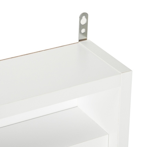 HOMCOM – Armoire de présentation murale à 5 tablettes Storey, présentoir en verre à liqueur, armoire vitrée avec 2 portes en verre et 4 tablettes