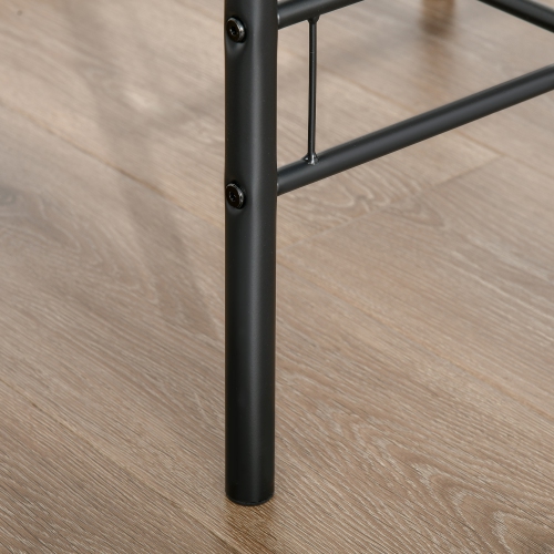 HOMCOM 3-Piece Dining Table Set, 31.5" Kitchen Table and Chairs Set for 2 with Storage Shelf, for Small Space, Dining Room, Living Room, Apartment,