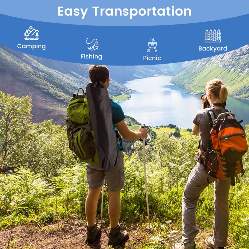 Gymax 2PCS Hammock Camping Chair w/ Retractable Footrest & Carrying Bag for Camping