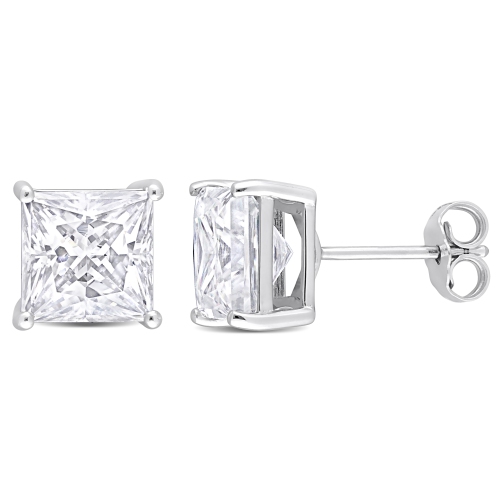 AMOUR  Created Moissanite Stud Earrings In Silver