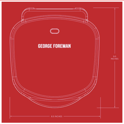 George Foreman 2-Serving CLASSIC Plate Electric Indoor Grill and Panini Press, Black