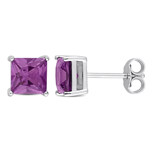 AMOUR  Simulated Alexandrite Fashion Post Earrings In Silver