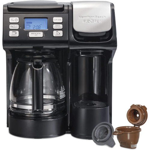Refurbished - Hamilton Beach 49902C FlexBrew Trio Coffee Maker 12-Cup Black/Silver