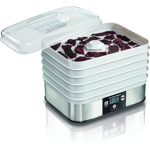 Remis à neuf – déshydrateur à 5 plateaux 32100C de Hamilton Beach, blanc