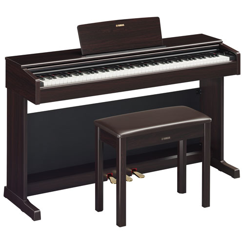 Yamaha YDP145 ARIUS Standard 88-Key Weighted Hammer Action Digital Piano w/ Stand, Bench & 3 Pedals - Rosewood