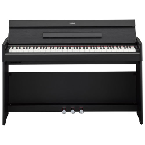 Yamaha ARIUS Slim 88-Key Weighted Action Digital Piano w/ Stand, Bench & 3 Pedals - Black