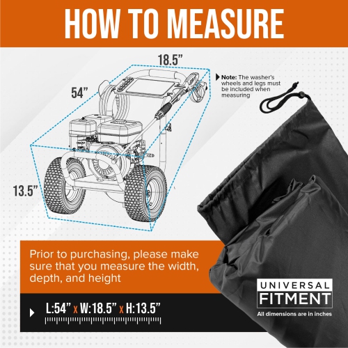 Pressure Washer Cover Outdoor Power Washer Cover 600D Oxford Heavy Duty Waterproof Pressure Washer Accessories Universal Fit Equipment Covers
