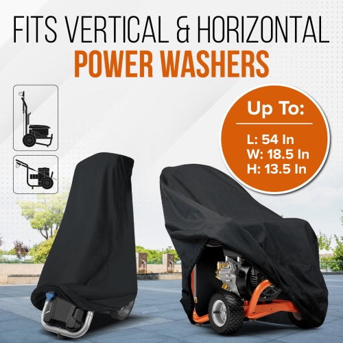Pressure Washer Cover Outdoor Power Washer Cover 600D Oxford Heavy Duty Waterproof Pressure Washer Accessories Universal Fit Equipment Covers