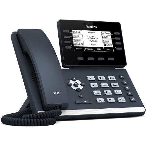 YEALINK  T53 Ip Phone, 12 Voip Accounts. 3.7-Inch Graphical Display. USB 2.0, Dual-Port Gigabit Ethernet, 802.3Af Poe, Power Adapter Not Included