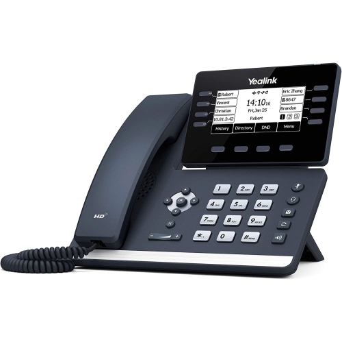Yealink T53 IP Phone, 12 VoIP Accounts. 3.7-Inch Graphical Display. USB 2.0, Dual-Port Gigabit Ethernet, 802.3af PoE, Power Adapter Not Included