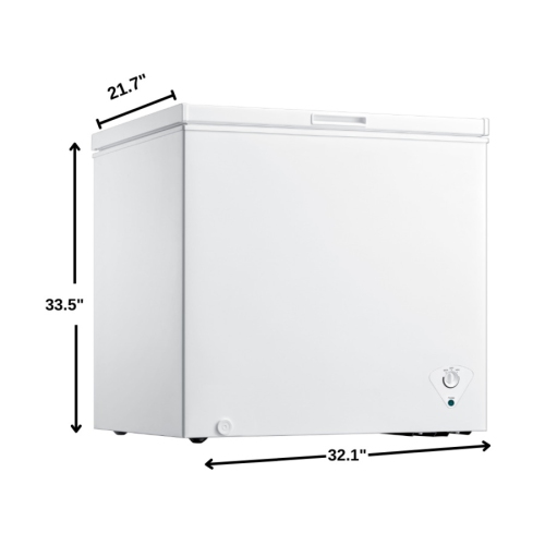 Midea Congélateur coffre de 7,0 pieds cubes avec panier amovible, température réglable, pour cuisine, garage, appartement, bureau - Blanc