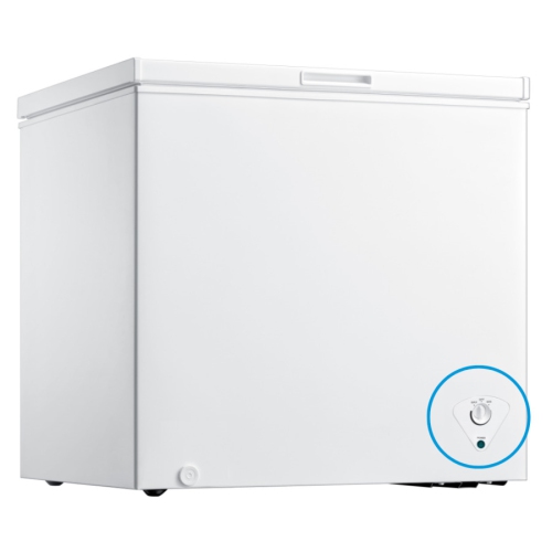 Midea Congélateur coffre de 7,0 pieds cubes avec panier amovible, température réglable, pour cuisine, garage, appartement, bureau - Blanc