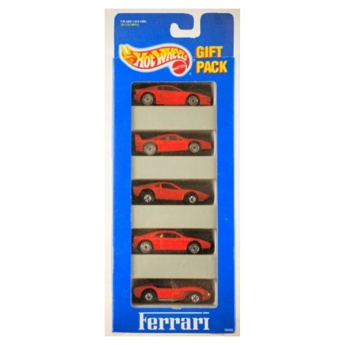 Ensemble cadeau Ferrari 1993 de Hot Wheels Error car tourné vers 250 F40 Testarossa