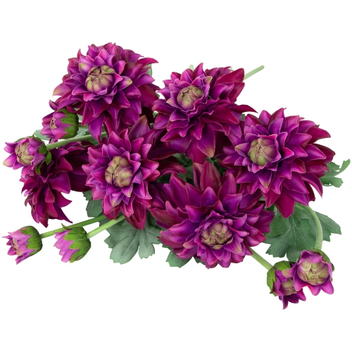 Real Touch™ Mulberry Purple Dahlia Artificial Floral Sprays, Set of 6 - 23"