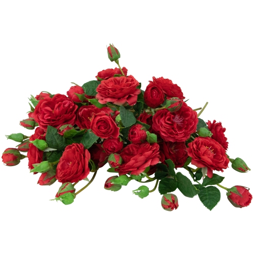Real Touch™ Red Artificial Camellia Rose Floral Sprays, Set of 6 - 23"