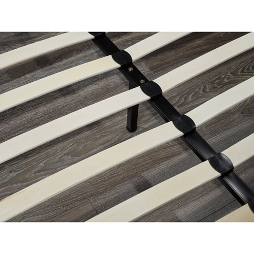 Lit plateforme contemporain - Grand lit - Gris