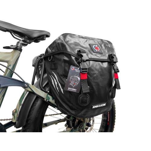 Demon Electric Waterproof Bicycle Rear Seat Bag Durable Luggage Pannier Bag Set High Capacity Storage Bags for Bikes and E-Bikes